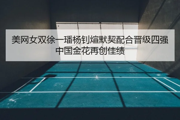 美网女双徐一璠杨钊煊默契配合晋级四强中国金花再创佳绩